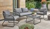 Virasat Outdoor Garden Balcony Sofa Set 2 Seater, 2 Single seater and 1 Center Table Set, Braid & Rope (Grey)-VIRASAT FURNITURE & FURNISHING