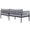 Virasat Outdoor Sofa Set 3 Seater, 2 Single Seater and 1 Center Table Set (Grey) Braided & Rope-VIRASAT FURNITURE & FURNISHING