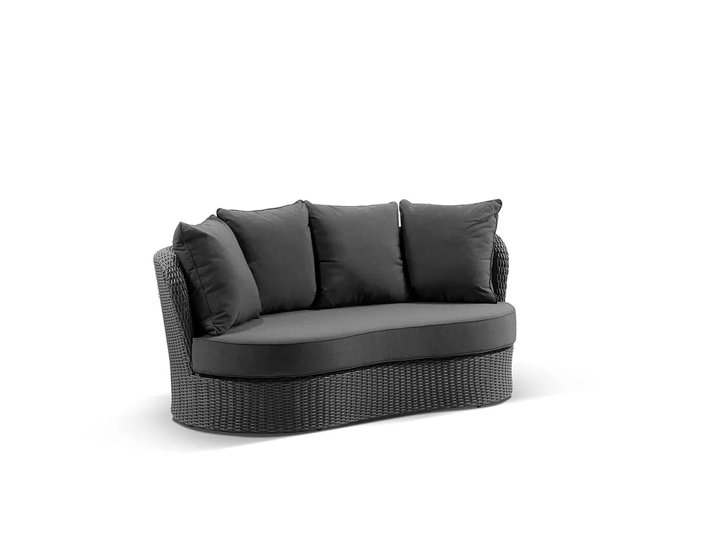 Virasat Outdoor Garden Balcony Sofa Set 2 Seater, Single Seater and 1 Center Table with Ottoman Set (Black)-VIRASAT FURNITURE & FURNISHING