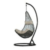 Virasat Single Seater Hanging Swing With Stand For Balcony, Garden Swing (Dark Brown)-VIRASAT FURNITURE & FURNISHING