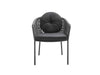 Virasat Outdoor Patio Seating Set 4 Chairs and 1 Table Set (Black) Braided & Rope-VIRASAT FURNITURE & FURNISHING