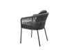 Virasat Outdoor Patio Seating Set 4 Chairs and 1 Table Set (Black) Braided & Rope-VIRASAT FURNITURE & FURNISHING