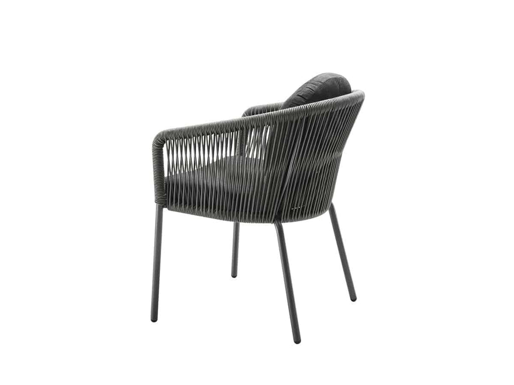 Virasat Outdoor Patio Seating Set 4 Chairs and 1 Table Set (Black) Braided & Rope-VIRASAT FURNITURE & FURNISHING