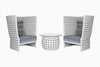 Virasat Outdoor Patio Seating Set 2 Chairs and 1 Table Set (White)-VIRASAT FURNITURE & FURNISHING