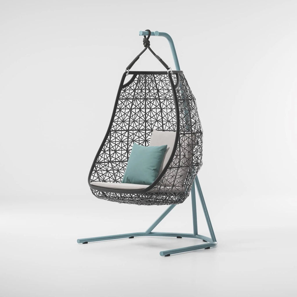 Virasat Single Seater Hanging Swing With Stand For Balcony, Garden Swing-VIRASAT FURNITURE & FURNISHING