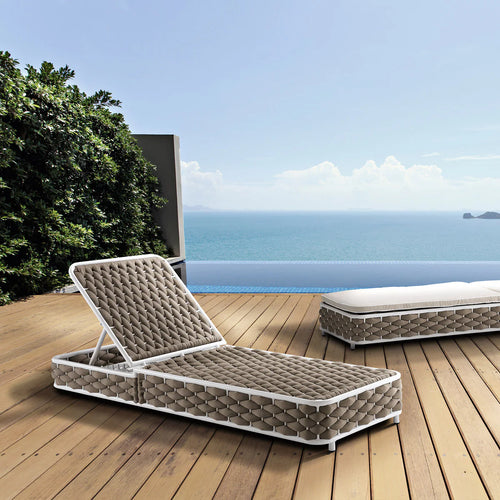 Virasat Outdoor Swimming Poolside Lounger (Rope Brown)-VIRASAT FURNITURE & FURNISHING
