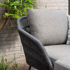 Virasat Outdoor Swimming Poolside Lounger With 1 Side Table (Grey) Braided & Rope-VIRASAT FURNITURE & FURNISHING