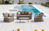 Virasat Outdoor Garden Balcony Sofa Set 2 Seater, 2 Single Seater 1 Center Table Set, Braid & Rope (Beige)-VIRASAT FURNITURE & FURNISHING