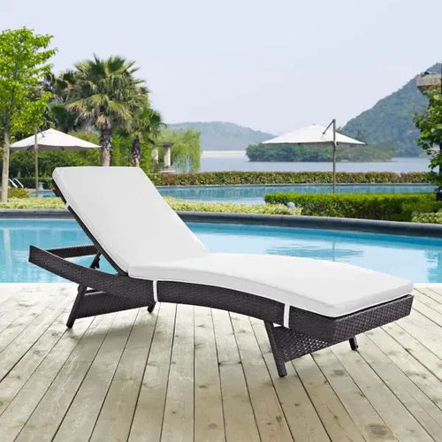 Virasat Outdoor Swimming Poolside Lounger Black-VIRASAT FURNITURE & FURNISHING
