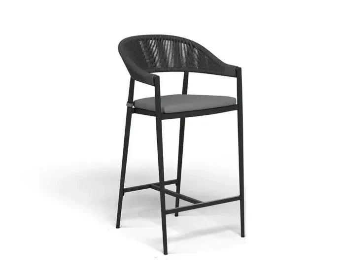 Virasat Outdoor Bar Sets 4 Chairs and 1 Table Patio Bar Set (Dark Grey)-VIRASAT FURNITURE & FURNISHING