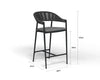Virasat Outdoor Bar Sets 4 Chairs and 1 Table Patio Bar Set (Dark Grey)-VIRASAT FURNITURE & FURNISHING