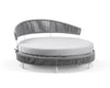 Virasat Outdoor Poolside Sunbed With Cushion Daybed (Grey) Braided & Rope-VIRASAT FURNITURE & FURNISHING