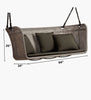 Virasat Three Seater Hanging Swing Without Stand For Balcony, Garden Swing (Brown, Light Brown, White)-VIRASAT FURNITURE & FURNISHING