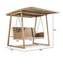 Virasat Three Seater Hanging Swing With Stand For Balcony, Garden Swing (Tan)-VIRASAT FURNITURE & FURNISHING