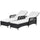 Virasat Outdoor Swimming Poolside Lounger Set of 2 Black-VIRASAT FURNITURE & FURNISHING
