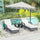 Virasat Outdoor Swimming Poolside Lounger (Set of 2) with 1 Side Table (Black + Grey)-VIRASAT FURNITURE & FURNISHING