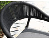 Virasat Outdoor Patio Seating Set 4 Chairs and 1 Table Set (Dark Grey) Braided & Rope-VIRASAT FURNITURE & FURNISHING