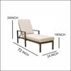 Virasat Outdoor Swimming Poolside Lounger Set of 2 Brown-VIRASAT FURNITURE & FURNISHING