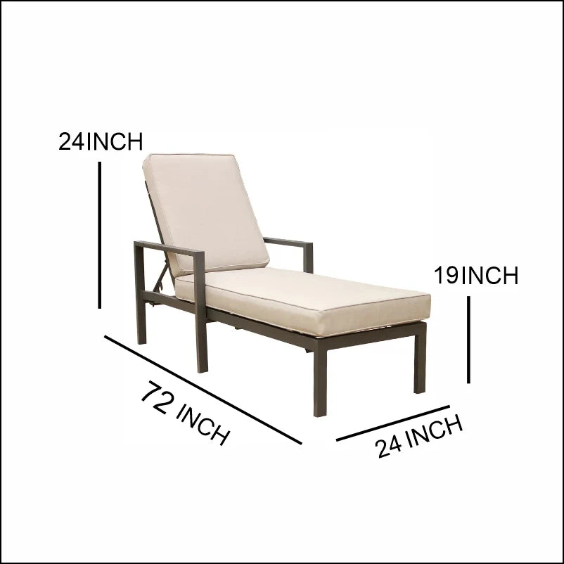Virasat Outdoor Swimming Poolside Lounger Set of 2 Brown-VIRASAT FURNITURE & FURNISHING