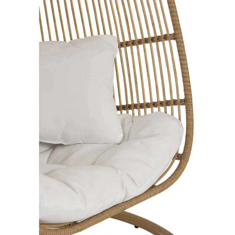 Virasat Single Seater Hanging Swing With Stand For Balcony, Garden Swing (Honey)-VIRASAT FURNITURE & FURNISHING