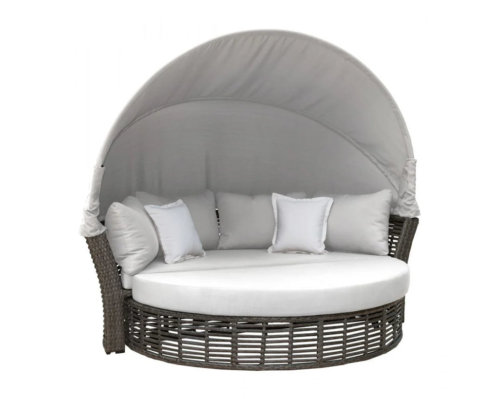 Virasat Outdoor Poolside Sunbed With Cushion Daybed (Grey)-VIRASAT FURNITURE & FURNISHING