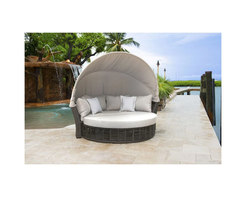 Virasat Outdoor Poolside Sunbed With Cushion Daybed (Grey)-VIRASAT FURNITURE & FURNISHING