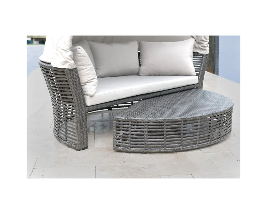 Virasat Outdoor Poolside Sunbed With Cushion Daybed (Grey)-VIRASAT FURNITURE & FURNISHING