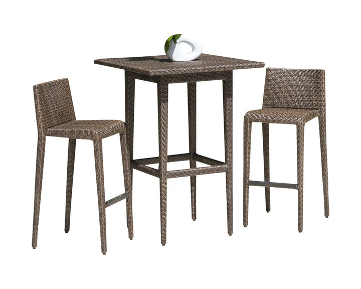 Virasat Arcuri Outdoor Patio Bar Sets 2 Chairs and 1 Table (Brown)