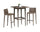 Virasat Outdoor Patio Bar Sets 2 Chairs and 1 Table (Brown)-VIRASAT FURNITURE & FURNISHING