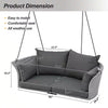 Virasat Double Seater Hanging Swing Without Stand For Balcony, Garden Swing (Grey)-VIRASAT FURNITURE & FURNISHING