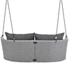 Virasat Double Seater Hanging Swing Without Stand For Balcony, Garden Swing (Grey)-VIRASAT FURNITURE & FURNISHING