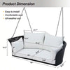 Virasat Double Seater Hanging Swing Without Stand For Balcony, Garden Swing (Black + White)-VIRASAT FURNITURE & FURNISHING