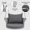 VIRASAT FURNITURE SINGLE SEATER HANGING SWING WITHOUT STAND FOR BALCONY & GARDEN SWING (GREY)