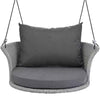 VIRASAT FURNITURE SINGLE SEATER HANGING SWING WITHOUT STAND FOR BALCONY & GARDEN SWING (GREY)