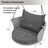 Virasat Single Seater Hanging Swing Without Stand For Balcony, Garden Swing (Grey)-VIRASAT FURNITURE & FURNISHING