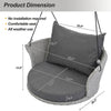 VIRASAT FURNITURE SINGLE SEATER HANGING SWING WITHOUT STAND FOR BALCONY & GARDEN SWING (GREY)