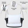 Virasat Single Seater Hanging Swing Without Stand For Balcony, Garden Swing (Black + White)-VIRASAT FURNITURE & FURNISHING