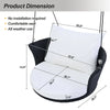 Virasat Single Seater Hanging Swing Without Stand For Balcony, Garden Swing (Black + White)-VIRASAT FURNITURE & FURNISHING