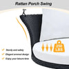 Virasat Single Seater Hanging Swing Without Stand For Balcony, Garden Swing (Black + White)-VIRASAT FURNITURE & FURNISHING