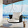 Virasat Single Seater Hanging Swing Without Stand For Balcony, Garden Swing (Black + White)-VIRASAT FURNITURE & FURNISHING