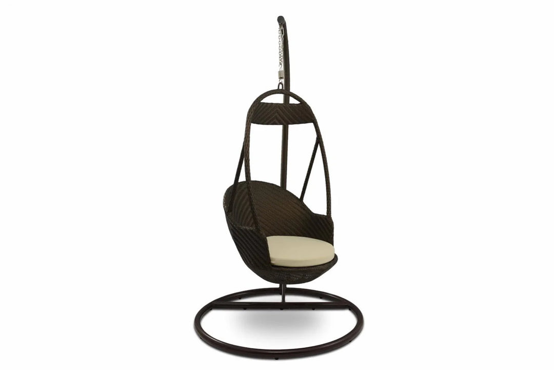 Virasat Palazzo Single Seater Hanging Swing With Stand For Balcony , Garden Swing (Dark Brown)