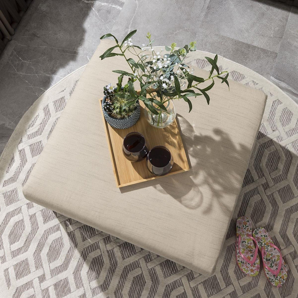 Virasat Outdoor Sofa Set 5 Seater and 1 Ottoman Set (Brown)-VIRASAT FURNITURE & FURNISHING