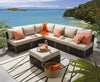 Virasat Outdoor Sofa Set 6 Seater and 1 Ottoman Set (Brown)-VIRASAT FURNITURE & FURNISHING