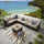 VIRASAT FURNITURE OUTDOOR ROPE SOFA SET 7-SEATER WITH OTTOMAN (BROWN) – BRAIDED GARDEN & BALCONY SET