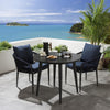 Virasat Outdoor Patio Seating Set 2 Chairs and 1 Table Set (Black+Blue) Braided & Rope-VIRASAT FURNITURE & FURNISHING