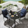 Virasat Outdoor Patio Seating Set 2 Chairs and 1 Table Set (Black+Blue) Braided & Rope-VIRASAT FURNITURE & FURNISHING