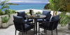 Virasat Outdoor Garden Patio Dining Set 4 Chairs and 1 Table Set (Blue+Black) Braided & Rope-VIRASAT FURNITURE & FURNISHING
