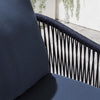 Virasat Outdoor Garden Patio Dining Set 4 Chairs and 1 Table Set (Blue+Black) Braided & Rope-VIRASAT FURNITURE & FURNISHING