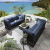 Virasat Outdoor Sofa Set 6 Seater and 1 Center Table Set (Blue) Braided & Rope-VIRASAT FURNITURE & FURNISHING