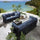 Virasat Outdoor Sofa Set 6 Seater and 1 Center Table Set (Blue) Braided & Rope-VIRASAT FURNITURE & FURNISHING
